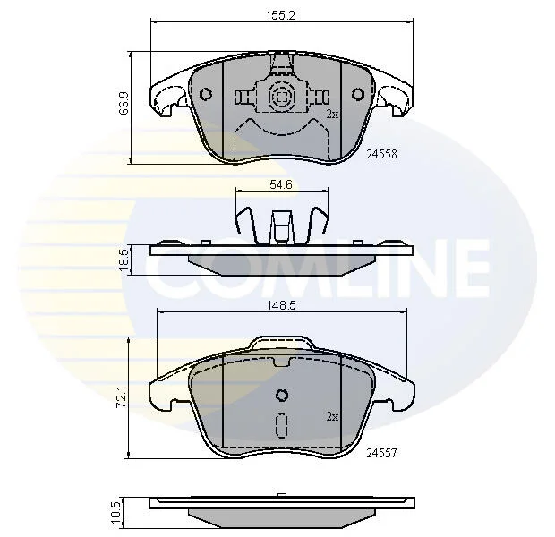 Comline - Гальмівні колодки до дисків COMLINE CBP01720 (фото 1)