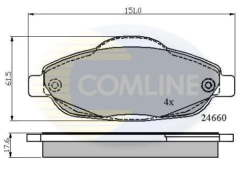 Comline - Гальмівні колодки до дисків COMLINE CBP01765 (фото 1)
