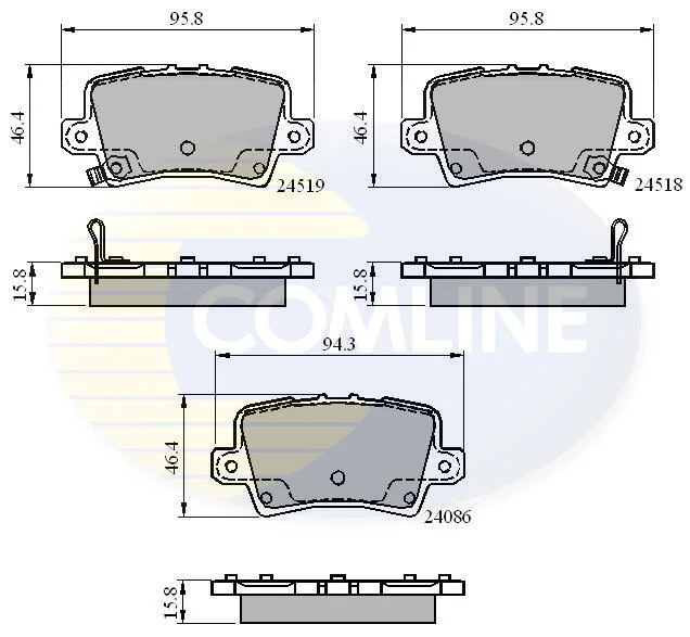 Comline - Гальмівні колодки до дисків COMLINE CBP31587 (фото 1)