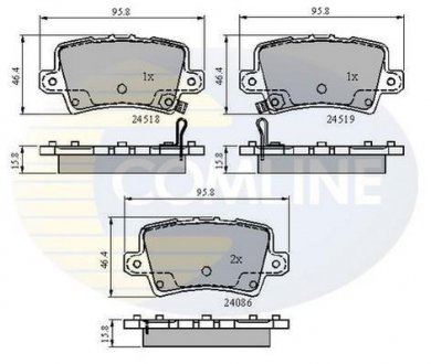 Гальмівні колодки, дискове гальмо (набір) COMLINE CBP31587