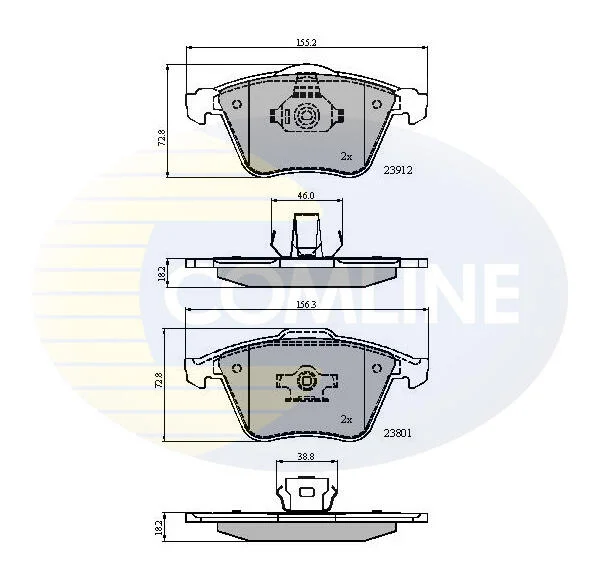 Comline - Гальмівні колодки до дисків COMLINE CBP01607 (фото 1)