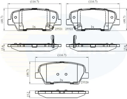 Comline - Гальмівні колодки до дисків COMLINE CBP36009
