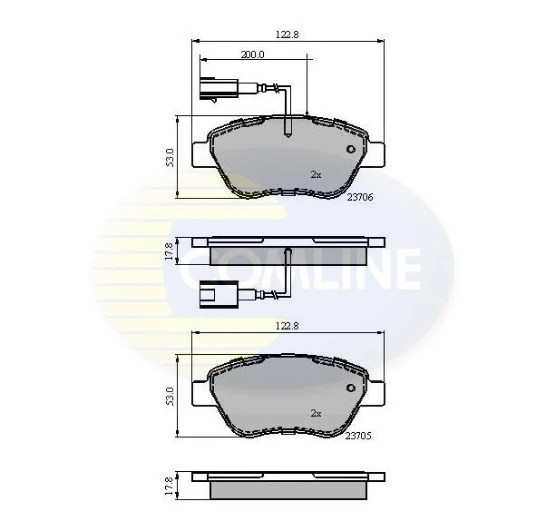 Comline - Гальмівні колодки до дисків COMLINE CBP12047 (фото 1)