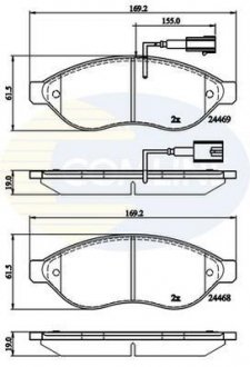 Гальмівні колодки (набір) COMLINE CBP12227