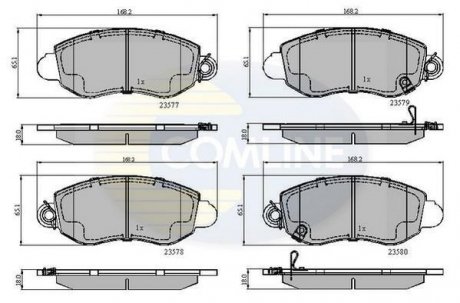 Гальмівні колодки, дискове гальмо (набір) COMLINE CBP31108