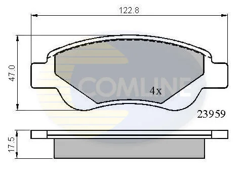 Comline - Гальмівні колодки до дисків COMLINE CBP01552 (фото 1)