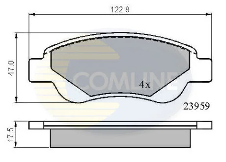 Comline - Гальмівні колодки до дисків COMLINE CBP01552