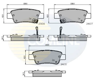 Comline - Гальмівні колодки до дисків COMLINE CBP31674