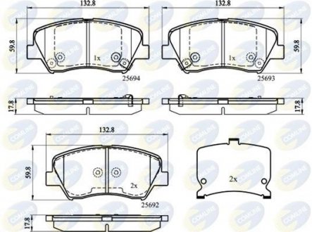 Гальмівні колодки (набір) COMLINE CBP32152