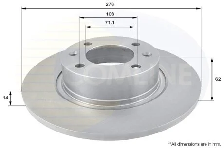 Comline - Диск гальмівний з покриттям COMLINE ADC1533