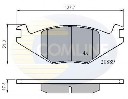 - Гальмівні колодки до дисків COMLINE CBP0136