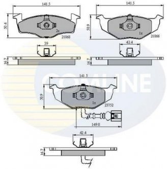 - Гальмівні колодки до дисків COMLINE CBP1707 (фото 1)