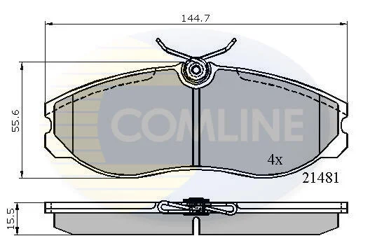 Comline - Гальмівні колодки до дисків COMLINE CBP0447 (фото 1)