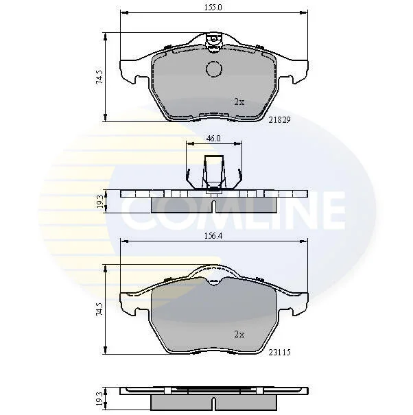 Comline - Гальмівні колодки до дисків COMLINE CBP0749 (фото 1)