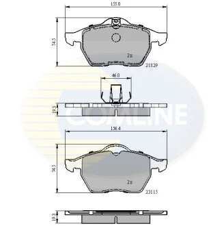 Comline - Гальмівні колодки до дисків COMLINE CBP0749