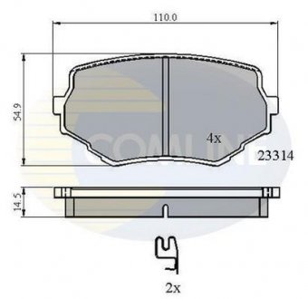 Гальмівні колодки, дискове гальмо (набір) COMLINE CBP3475