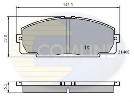 Гальмівні колодки, дискове гальмо (набір) COMLINE CBP0459