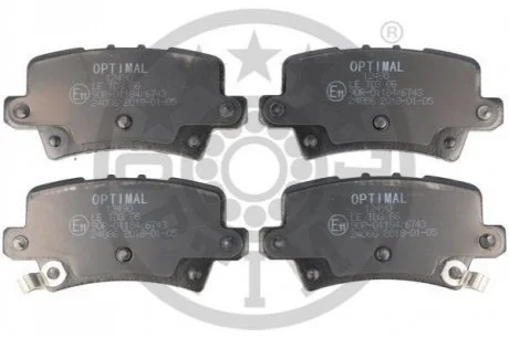 KLOCKI HAMULCOWE HONDA CIVIC VIII HATCHBACK (FN, FK) 05-12 TYL SZT OPTIMAL BP12490