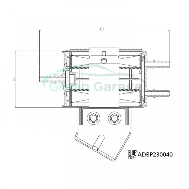 FILTR PALIWA SSANGYONG KORANDO 2.0 12- BLUE PRINT ADBP230040 (фото 1)