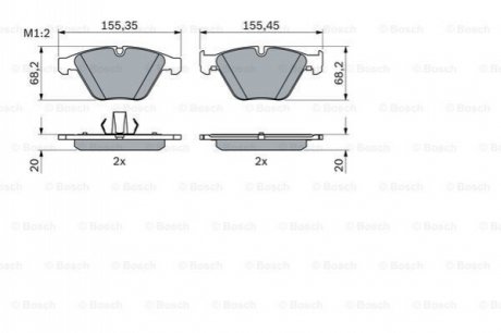 KLOCKI HAM./PRZ/ BMW 5 /E60/ 07- BOSCH 0986424608