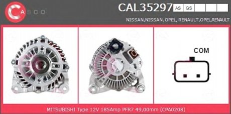 ALTERNATOR 12V 185A CASCO CAL35297AS