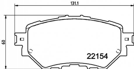 Комплект гальмівних колодок передній HELLA 8DB355032091