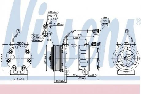 Компресор кондиціонера NISSENS 89476