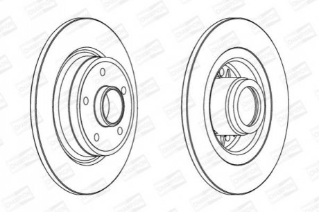 RENAULT Диск тормозной задн.(без подш!!!) Laguna 01- CHAMPION 562184CH1