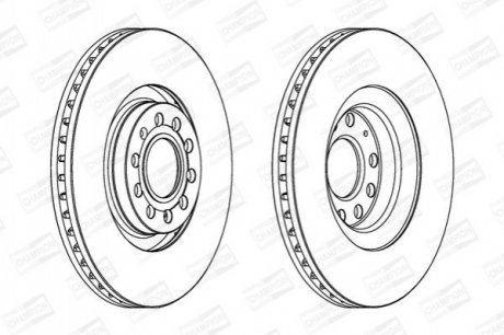 VW Диск тормозной передн.Audi A4,A6 2.7/4.2 98- CHAMPION 562978CH1