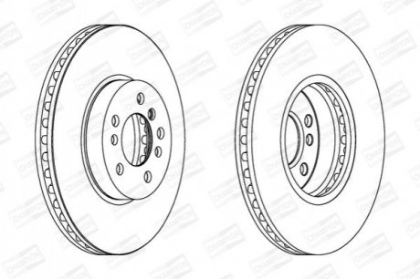 BMW Диск тормозной передн.X5 E53 00- CHAMPION 562134CH1