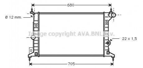 Радиатор охлаждения двигателя VECTRA B 16/18/20 MT -AC (Ava) AVA COOLING OLA2242