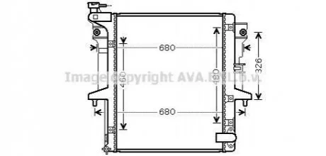 Радиатор охлаждения MITSUBISHI L 200 (06-) 2.5 D механика (пр-во AVA) AVA COOLING MTA2202