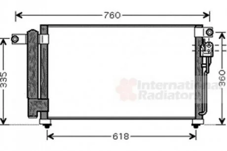 Радиатор кондиционера KIA RIO (пр-во) Van Wezel 83005081