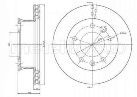 Диск гальмівний MERCEDES SPRINTER 94-06 WENT. CIFAM 800418