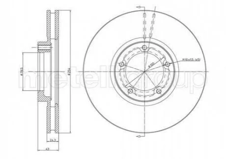 Диск гальмівний FORD TRANSIT 94-00 14 CALI CIFAM 800459