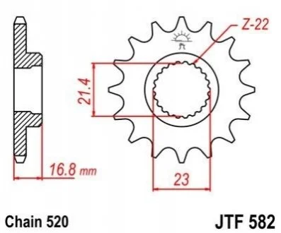 Передня зірка MOTO JT MOTO 10248216