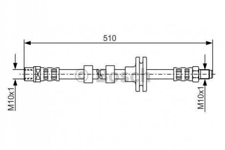 Шланг гальмівний BOSCH 1987481157