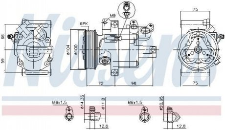 Компресор кондиціонера CITROEN NISSENS 89399