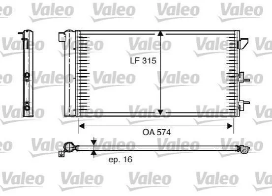 Конденсатор, кондиционер VALEO 818005 (фото 1)