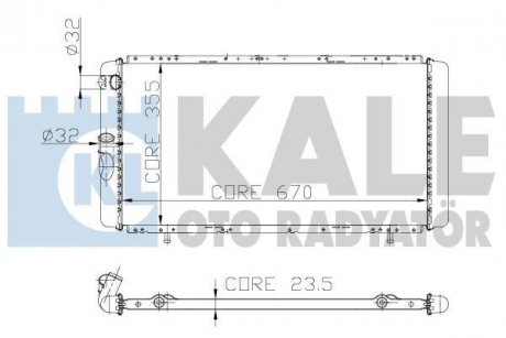 Радіатор, охолодження двигуна KALE 208500