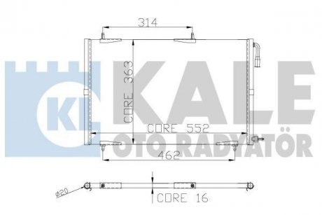 Радіатор кондиціонера KALE 248300 (фото 1)