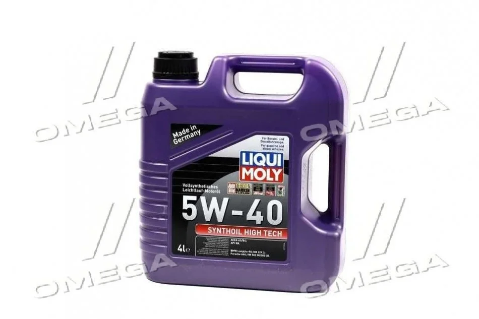 Масло моторн. Liqui Moly Synthoil High Tech 5W-40 (Канистра 4л) LIQUI MOLY 1915/2194 (фото 1)