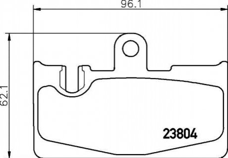 Гальмівні колодки, дискове гальмо (набір) HELLA 8DB355011661