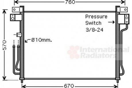 Конденсор кондиционера NAVARA/PATHF 25DCi 05- Van Wezel 13005299