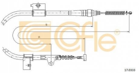 Трос ручного гальма COFLE 170333