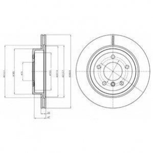 Гальмівний диск DELPHI BG4223C