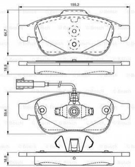Гальмівні колодки (набір) BOSCH 0986495312 (фото 1)