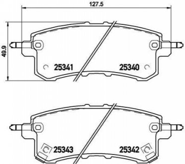 Гальмівні колодки дискові BREMBO P56082