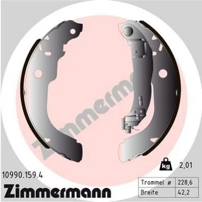 SZCZÊKI HAMULC. CITROEN C3 II 09- ZIMMERMANN 109901594 (фото 1)