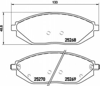 Гальмівні колодки дискові BREMBO P10 054